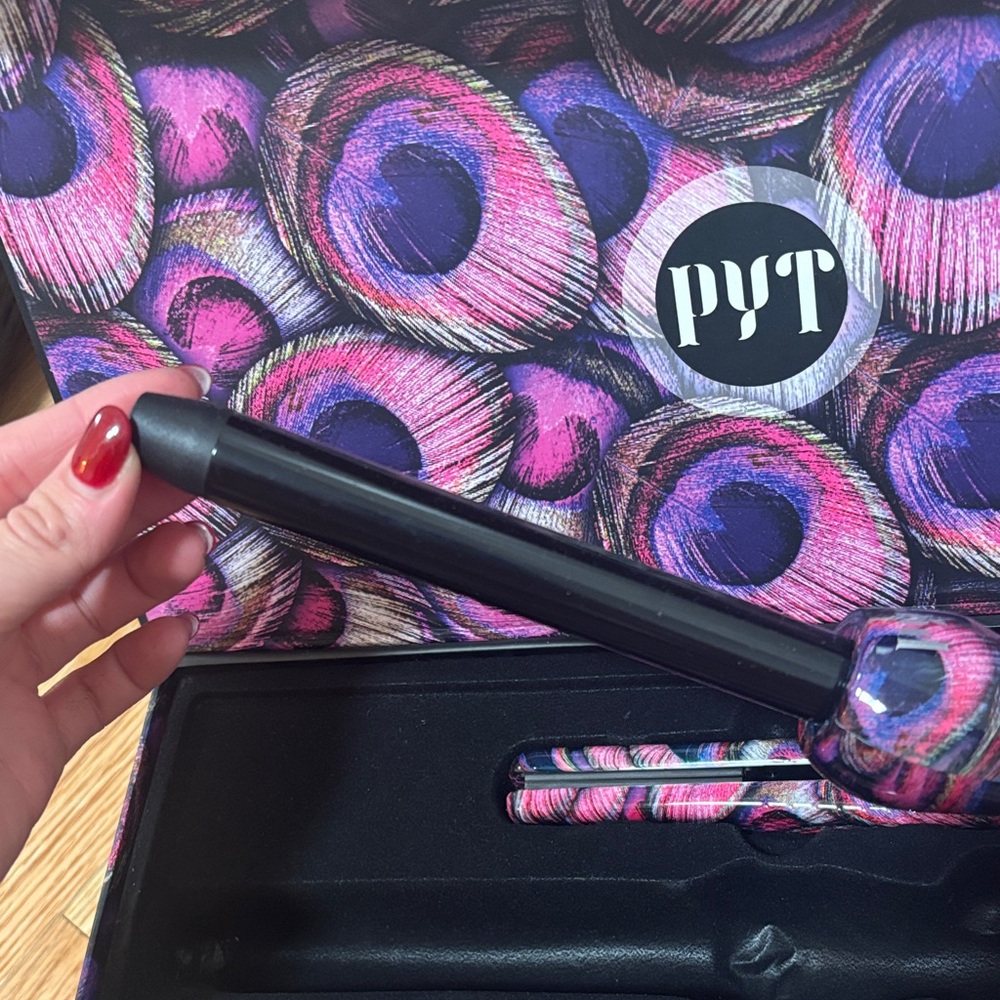 PYT Peacock Pattern Hair Styling Set - Pink and Purple - Picture 4 of 6